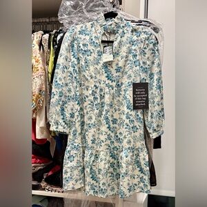 Tuckernuck Blue and White Floral Midi Dress BRAND NEW w tags